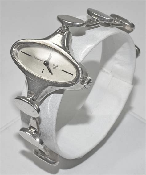 womens vintage bulova dior white gold watch 71731|vintage dior watch womens for sale .